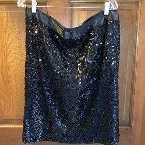 Lane Bryant size 18 black sequined skirt